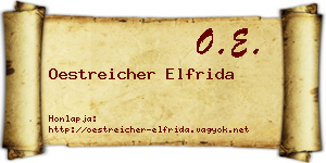 Oestreicher Elfrida névjegykártya